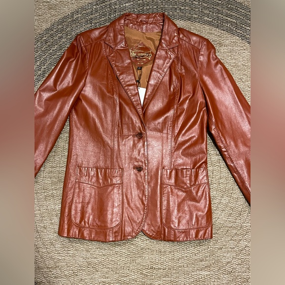 Vintage 1970s The Tannery Leather Jacket size 14T - Picture 14 of 15